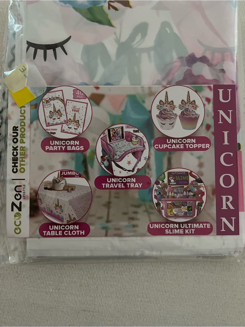 Unicorn Table Cloth - Pink Unicorn Party Table Cover